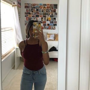 RUE21 Burgundy Bodysuit